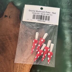 Gnome Fairy Garden Mushroom Picks